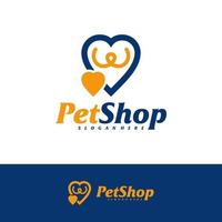 Love Pet Logo Design Template. Pet logo concept vector. Emblem, Creative Symbol, Icon vector