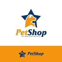 Star Pet Logo Design Template. Pet logo concept vector. Emblem, Creative Symbol, Icon vector
