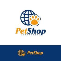 World Pet Logo Design Template. Pet logo concept vector. Emblem, Creative Symbol, Icon vector