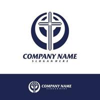 Christian Logo Design Template. Christian logo concept vector. Emblem, Creative Symbol, Icon vector