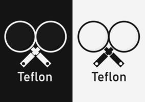 teflon symbol with simple design vector