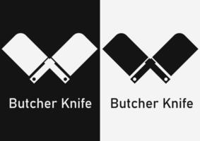 butcher knife symbol with simple design vector