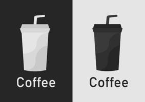 coffee symbol 2 with simple design vector