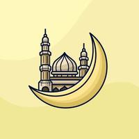 MOSQUE IN THE MOON vector