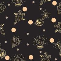 dead decoration seamless pattern random light cream object wallpaper with design dark gray. vector