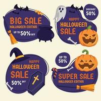 Halloween sale collection vector