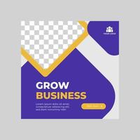 Grow Business Social Media Post vector