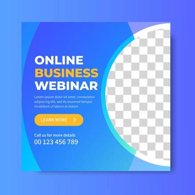 Online Business Webinar Social Media Post