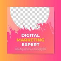 experto en marketing digital publicación en redes sociales vector