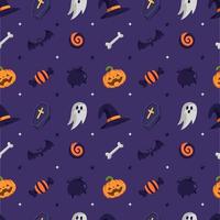 halloween pattern background vector