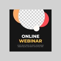 Online Webinar Social Media Post vector