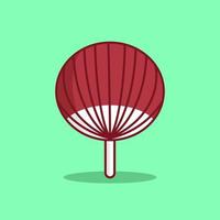 Vector illustration of premium Japanese hand fan