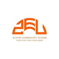 ZEU letter logo creative design with vector graphic