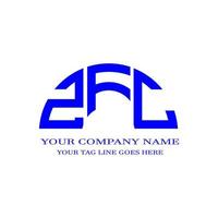 diseño creativo del logotipo de la letra zfc con gráfico vectorial vector