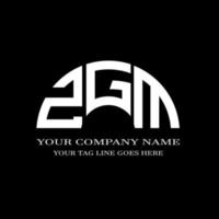 ZGM letter logo creative design with vector graphic