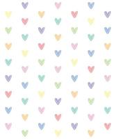 Seamless pattern design with colorful mini cute hearts vector