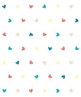 Seamless pattern design with colorful mini cute hearts vector