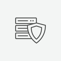 Server protection vector icon. Vector illustration database sign symbol icon concept