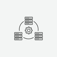 Data update vector icon. Vector illustration database sign symbol icon concept
