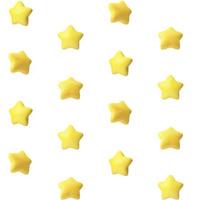 Vector illustration of a pattern for wrapping paper for a gift. Realistic plump yellow stars from different sides.