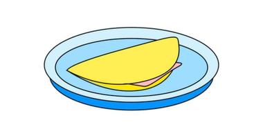 scrambled egg vector illustration