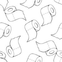 Toilet paper seamless pattern. Vector flat illustration