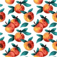 Vector seamless background with peaches