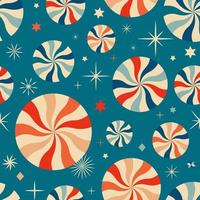 Christmas New Year seamless pattern with sweets. vector