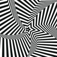 ilusión óptica estrella psicodélica abstracta vector