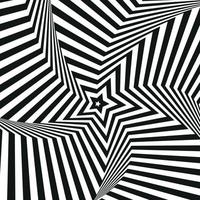 Abstract Psychedelic Star Optical Illusion vector