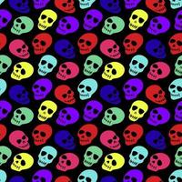 The pattern of the colorful skull vector