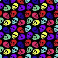 The pattern of the colorful skull vector