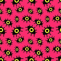 pattern of abstract eyes on a pink background. vector