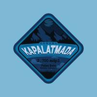 Mountain logo. The mountain originating from Indonesia Maluku is named Mount Kapalatmada. with a height of 2,700 meters.
