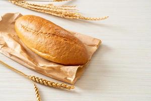 freshly baked french baguette bread photo