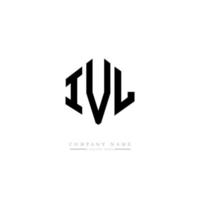 IVL letter logo design with polygon shape. IVL polygon and cube shape logo design. IVL hexagon vector logo template white and black colors. IVL monogram, business and real estate logo.