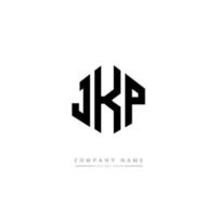 JKP letter logo design with polygon shape. JKP polygon and cube shape logo design. JKP hexagon vector logo template white and black colors. JKP monogram, business and real estate logo.