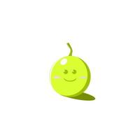 a cute little melon with smile expression vector