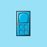 vector de ilustración de puerta azul clásico
