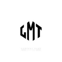 LMT letter logo design with polygon shape. LMT polygon and cube shape logo design. LMT hexagon vector logo template white and black colors. LMT monogram, business and real estate logo.