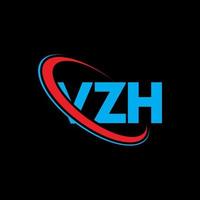 VZH logo. VZH letter. VZH letter logo design. Initials VZH logo linked with circle and uppercase monogram logo. VZH typography for technology, business and real estate brand. vector