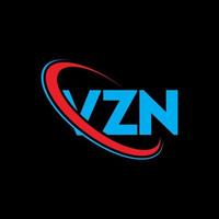 VZN logo. VZN letter. VZN letter logo design. Initials VZN logo linked with circle and uppercase monogram logo. VZN typography for technology, business and real estate brand. vector