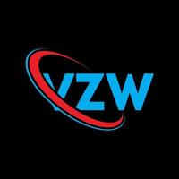 logotipo vzw. letra vww. diseño del logotipo de la letra vzw. Logotipo de iniciales vzw vinculado con círculo y logotipo de monograma en mayúsculas. tipografía vzw para tecnología, negocios y marca inmobiliaria. vector