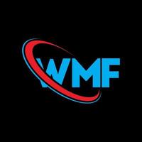 logotipo de la wmf. letra wfm diseño de logotipo de letra wmf. logotipo de iniciales wmf vinculado con círculo y logotipo de monograma en mayúsculas. tipografía wmf para tecnología, negocios y marca inmobiliaria. vector