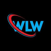 logotipo de www. letra wlw. diseño del logotipo de la letra wlw. logotipo de iniciales wlw vinculado con círculo y logotipo de monograma en mayúsculas. tipografía wlw para tecnología, negocios y marca inmobiliaria. vector
