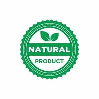 Natural Product food certified label vector