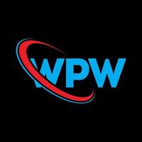 logotipo de wpw. letra www. diseño del logotipo de la letra wpw. logotipo de iniciales wpw vinculado con círculo y logotipo de monograma en mayúsculas. tipografía wpw para tecnología, negocios y marca inmobiliaria. vector