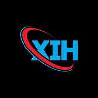 XIH logo. XIH letter. XIH letter logo design. Initials XIH logo linked with circle and uppercase monogram logo. XIH typography for technology, business and real estate brand. vector