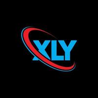 XLY logo. XLY letter. XLY letter logo design. Initials XLY logo linked with circle and uppercase monogram logo. XLY typography for technology, business and real estate brand. vector