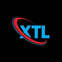 XTL logo. XTL letter. XTL letter logo design. Initials XTL logo linked with circle and uppercase monogram logo. XTL typography for technology, business and real estate brand. vector